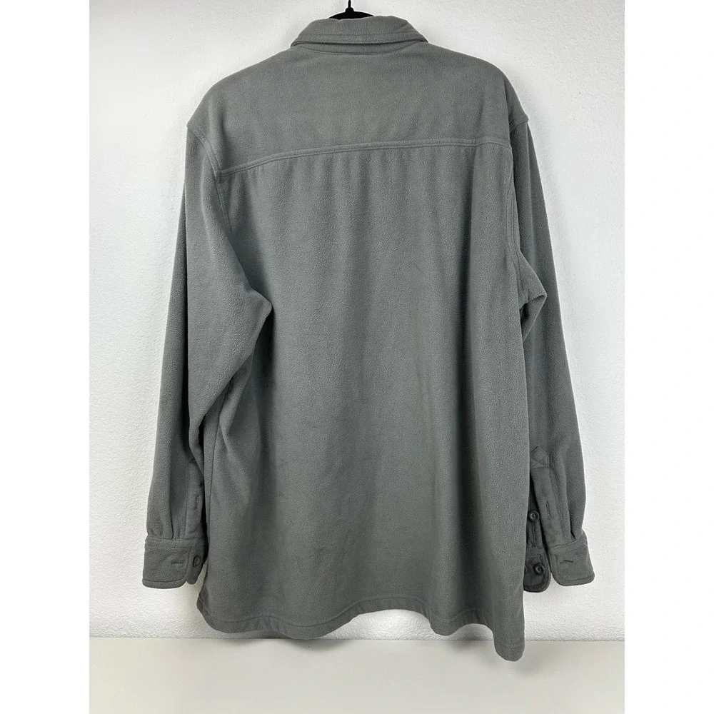 RedHead Gray Fleece Shacket Mens XL‎ Shirt Jacket Long Sleeve Button Up Pocket